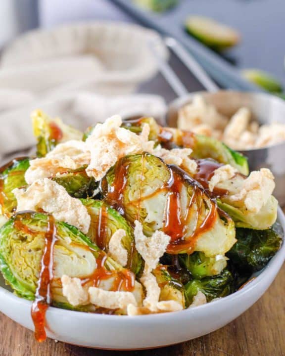bowl of homemade Red Lobster crispy brussel sprouts