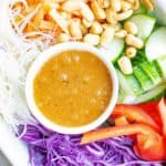 Thai noodle salad ingredients and dressing