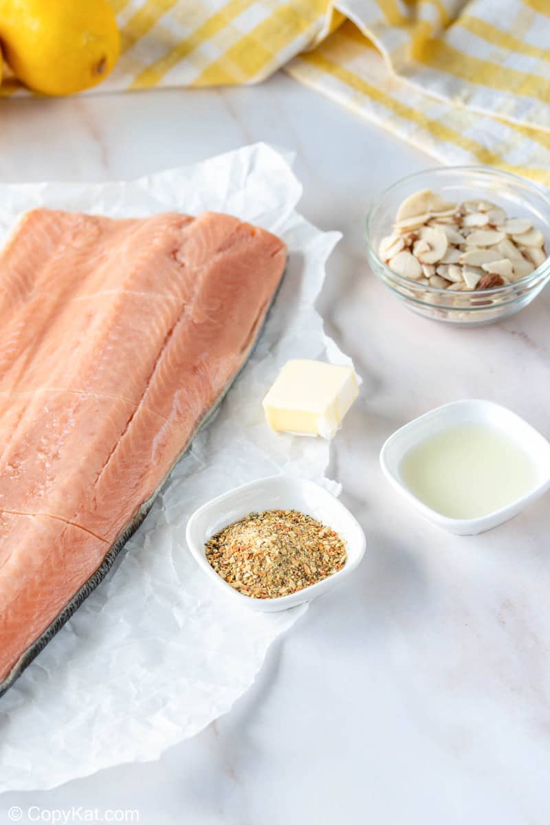 air fryer salmon almondine ingredients