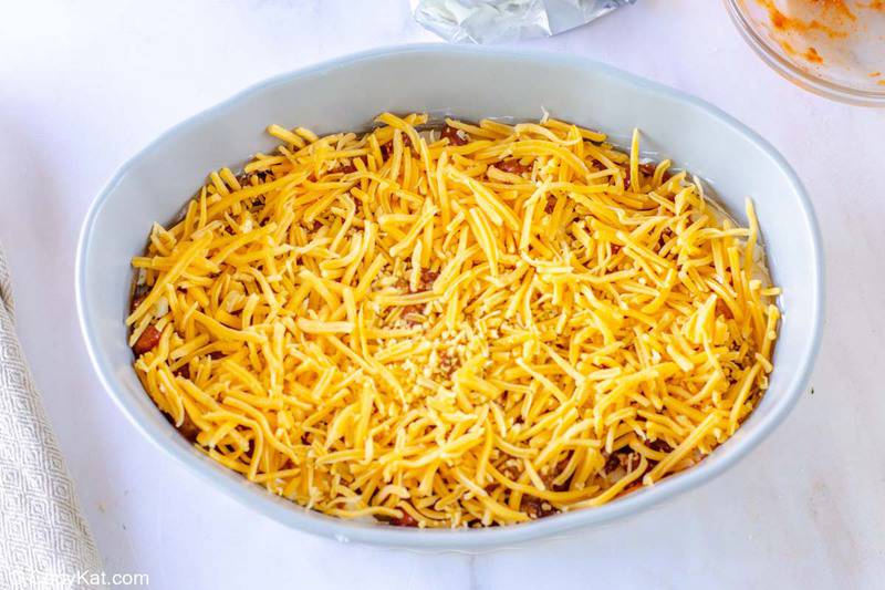 chili cheese dip before baking