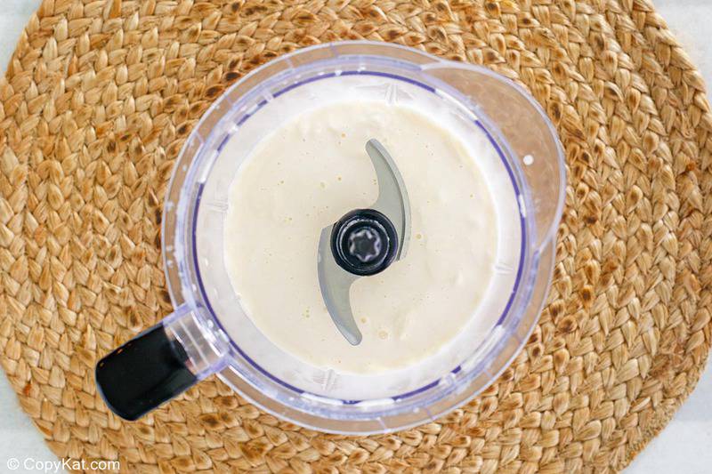 mcflurry ice cream mixture in a blender