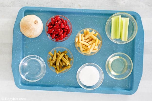 three bean salad ingredients