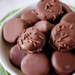 homemade York peppermint patties in a dish