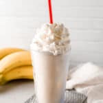 homemade Fatburger banana milkshake and bananas