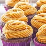 chocolate cupcakes with peanut butter frosting