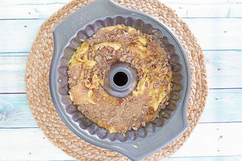 sock it to me cake in a bundt pan before baking