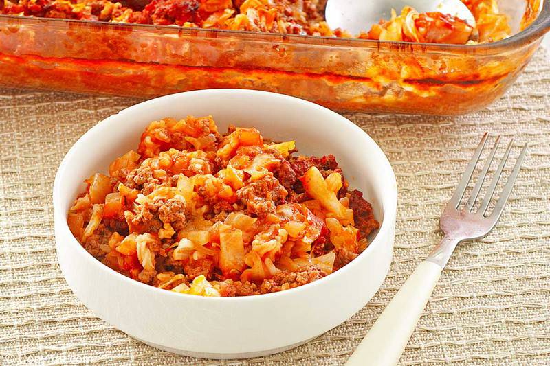 Easy Unstuffed Cabbage Roll Casserole