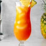 a glass of homemade TGI Friday's Captain Morgan Island Rum Punch