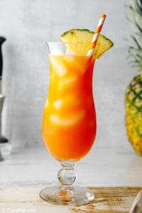 a glass of homemade TGI Friday's Captain Morgan Island Rum Punch