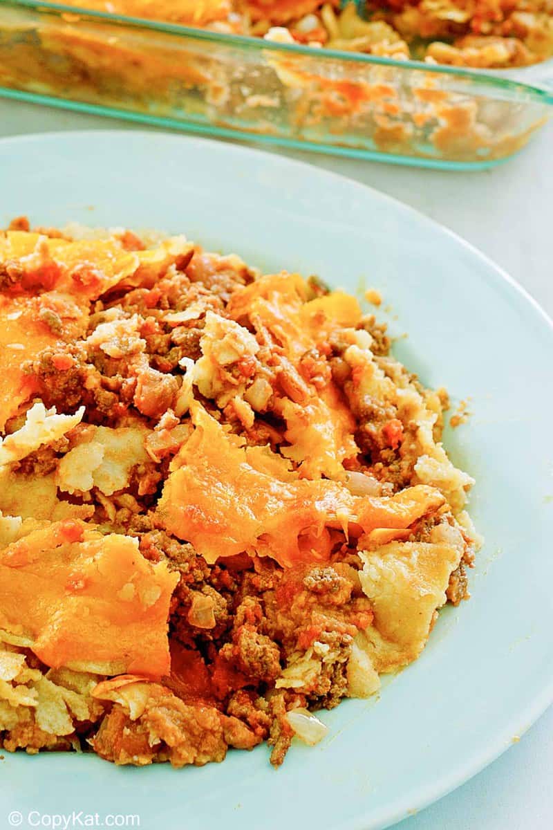 taco casserole on a plate