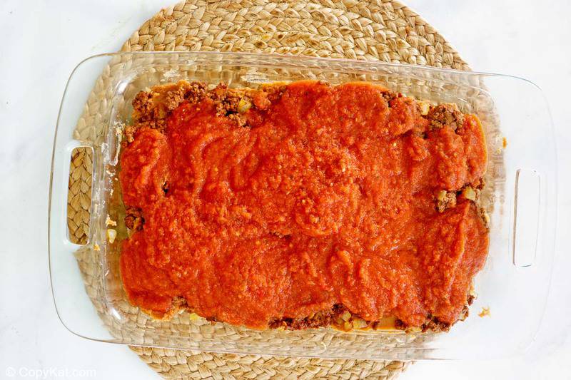 taco casserole sauce layer