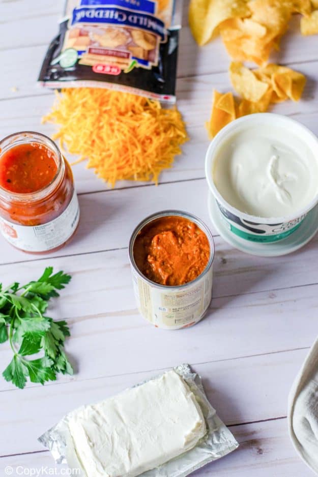 taco dip ingredients.