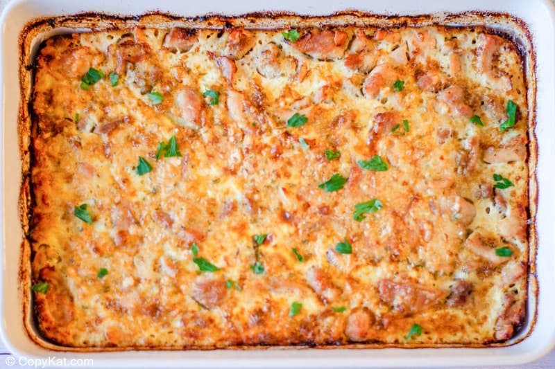 Baked Tarragon Chicken Popover Casserole