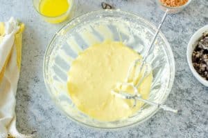 cream cheese mixture in a bowl