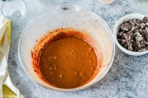 chocolate mixture in a bowl