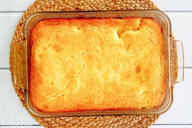 freshly baked pig pickin cake without frosting