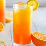 homemade Red Robin Screaming Red Zombie drink and oranges