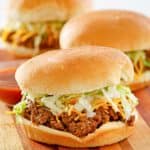 homemade Taco Bell Bell Beefer sandwich
