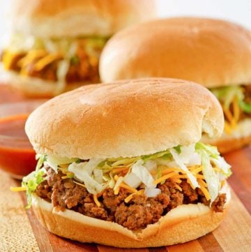homemade Taco Bell Bell Beefer sandwich