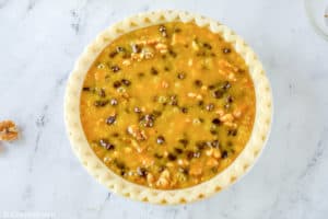 Toll House pie before baking