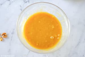 Toll House pie filling base mixture in a bowl