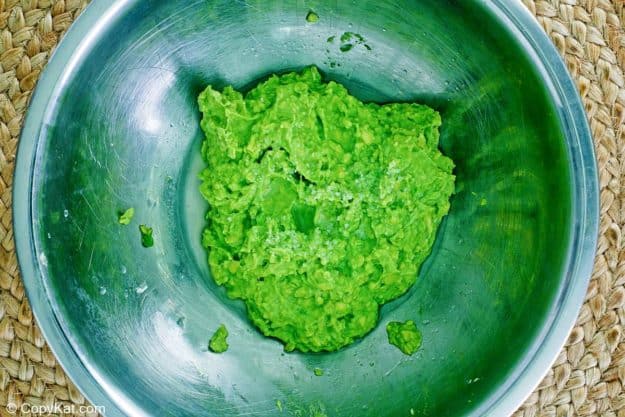 avocado mixture in a mixing bowl.