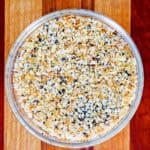 a bowl of homemade everything bagel seasoning.