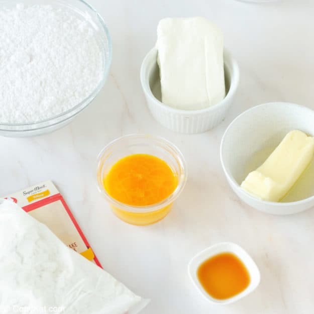 gooey butter cake ingredients.