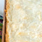 gooey butter cake in the pan.