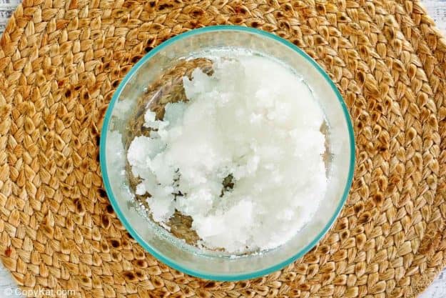 corn syrup and sugar mixture in a bowl.