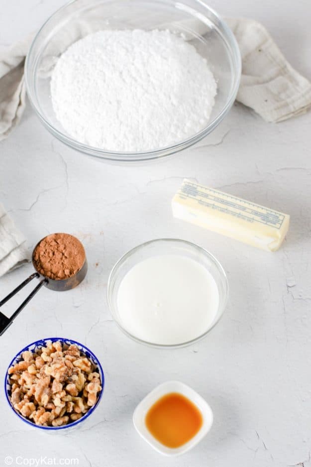 Texas sheet cake frosting ingredients.