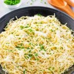 bowl of garlic butter pasta.