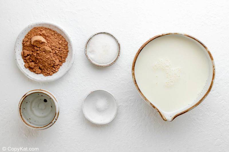 homemade hot chocolate ingredients.