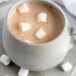 homemade hot chocolate and marshamallows.