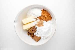 hot buttered rum mix ingredients in a bowl.