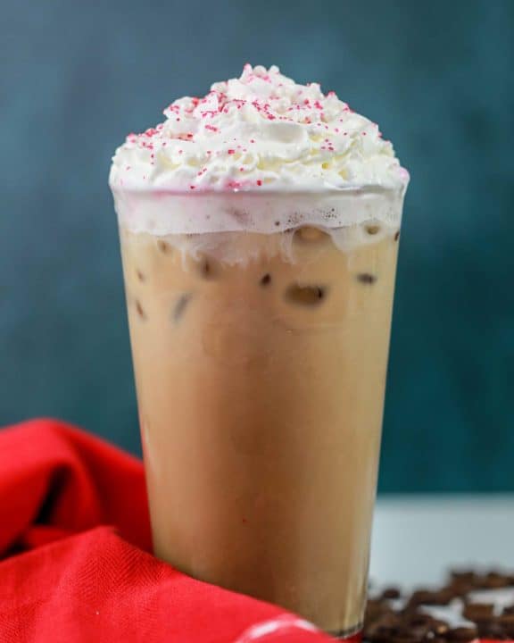 homemade Starbucks iced toasted white chocolate mocha.