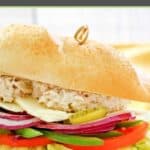 homemade Subway tuna salad sandwich.