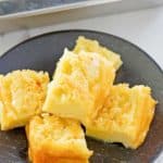 Yorkshire pudding slices on a plate.