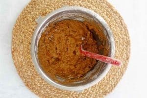 brown bread batter in a bowl.