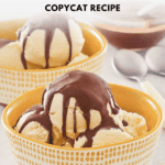 Magic Shell on top of vanilla ice cream