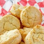 copycat KFC buttermilk biscuits in a basket.
