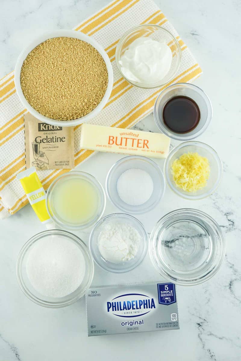Marie Callender's lemon cream cheese pie ingredients.