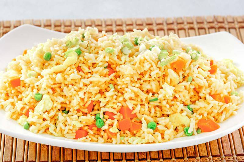 copycat Panda Express fried rice on a plate.
