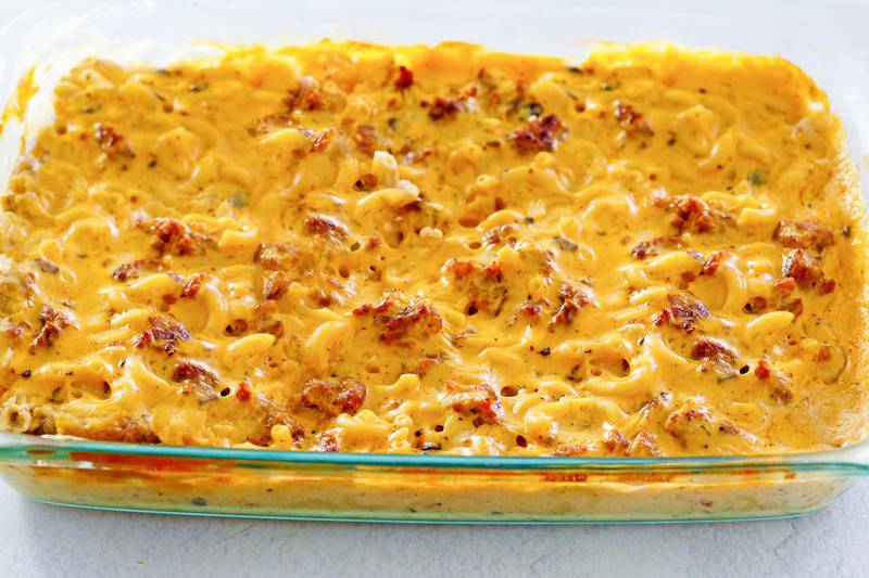 Sausage Mac and Cheese Casserole