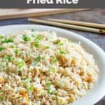 copycat Benihana hibachi fried rice on a plate.