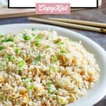 homemade Benihana fried rice on a plate