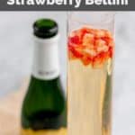 copycat Grand Lux Cafe Strawberry Bellini and a bottle of champagne.