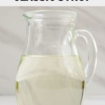 homemade Starbucks classic syrup in a small pitcher.