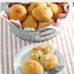 copycat Texas Roadhouse sweet yeast rolls on a plate.