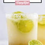 beer margarita with salt rim on a coaster.